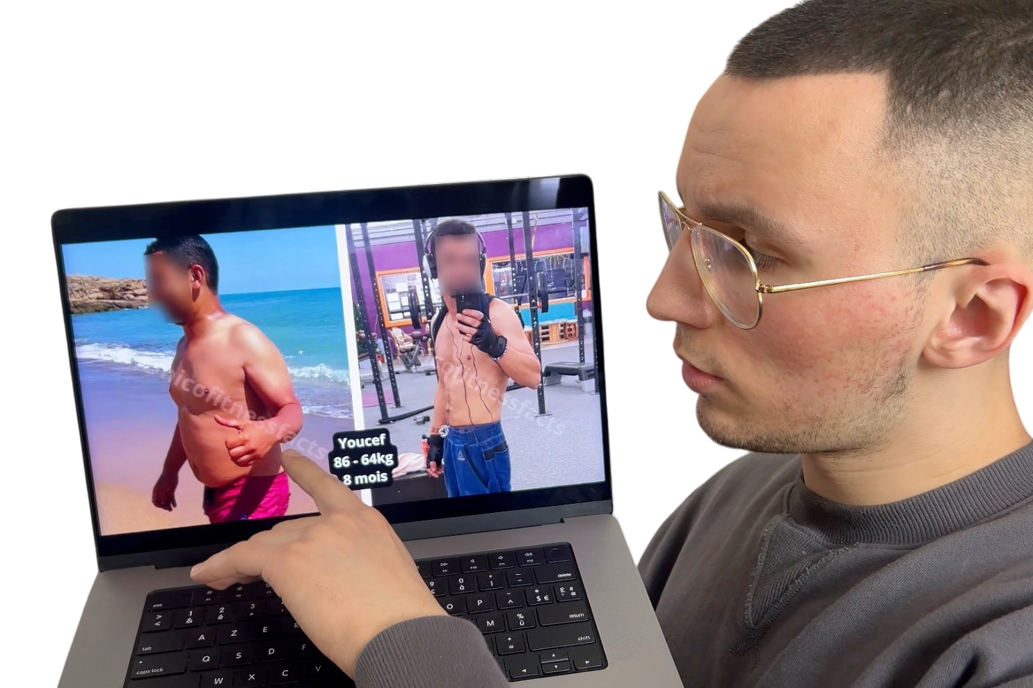 Nico, coach utilisateur de BodyTrack, présente la transformation de son client Youcef